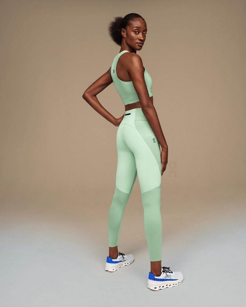 Mallas Running On Cloud Performance Mujer Green | UY_ON9018