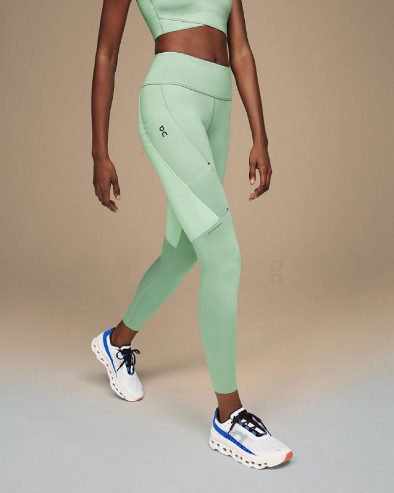 Mallas Running On Cloud Performance Mujer Green | UY_ON9018