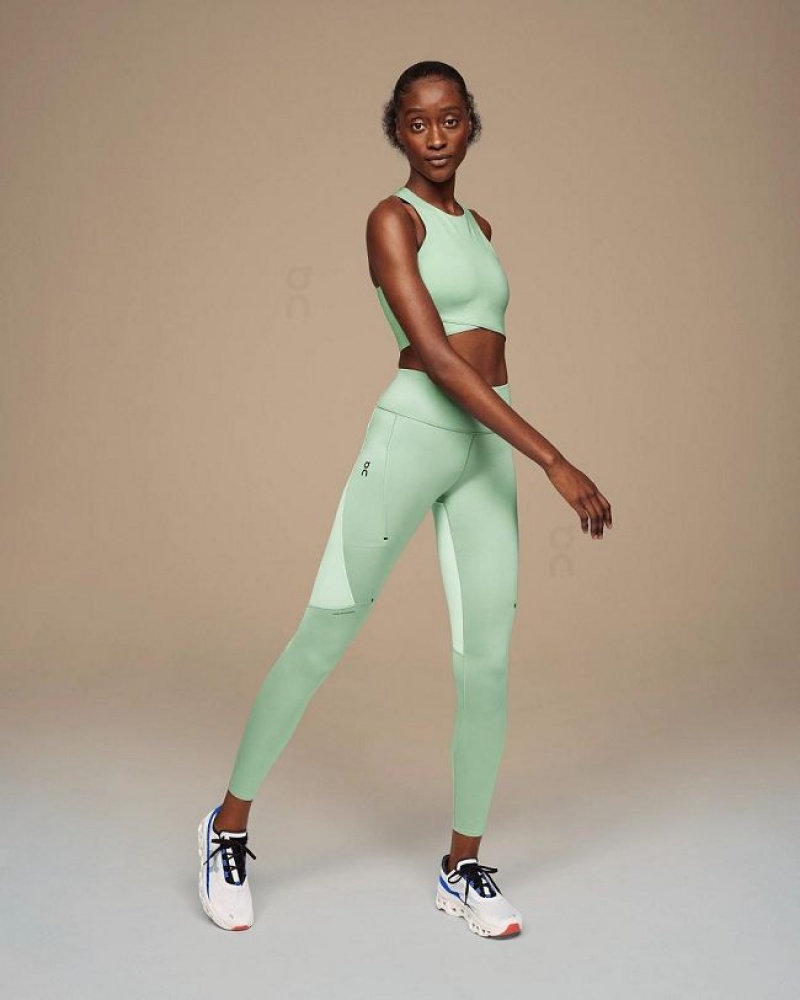 Mallas Running On Cloud Performance Mujer Green | UY_ON9018