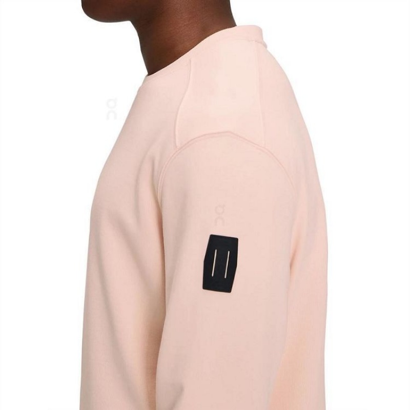 Sudadera On Cloud Crew Neck Hombre Rose | UY_ON9010