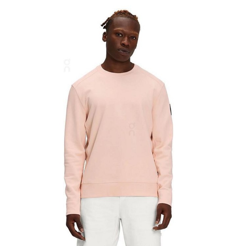 Sudadera On Cloud Crew Neck Hombre Rose | UY_ON9010