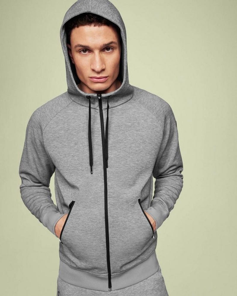 Sudadera On Cloud Zipped Hombre Grey | UY_ON8185