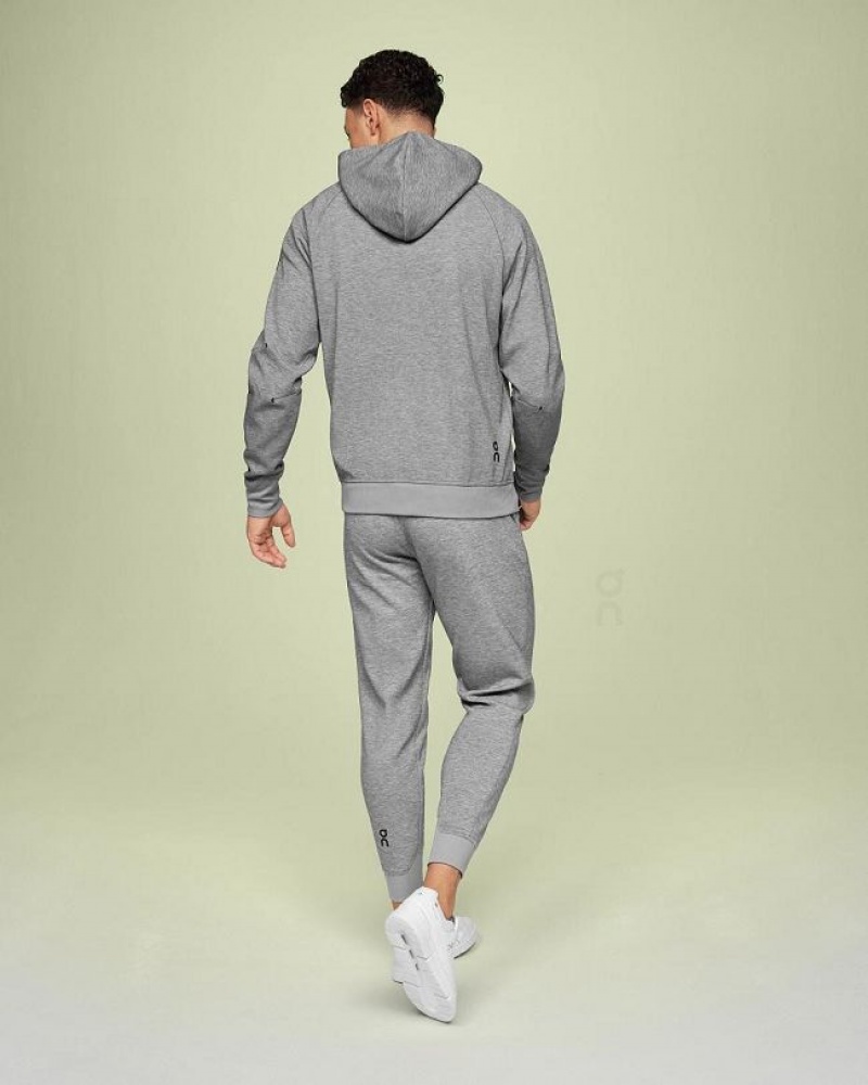 Sudadera On Cloud Zipped Hombre Grey | UY_ON8185