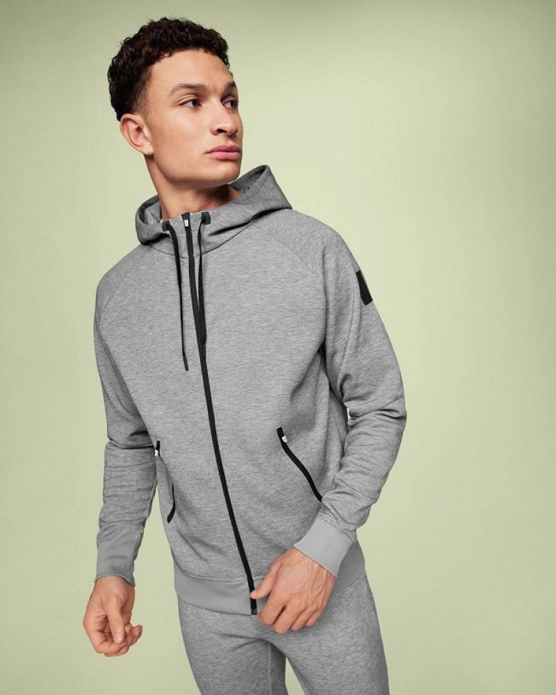 Sudadera On Cloud Zipped Hombre Grey | UY_ON8185