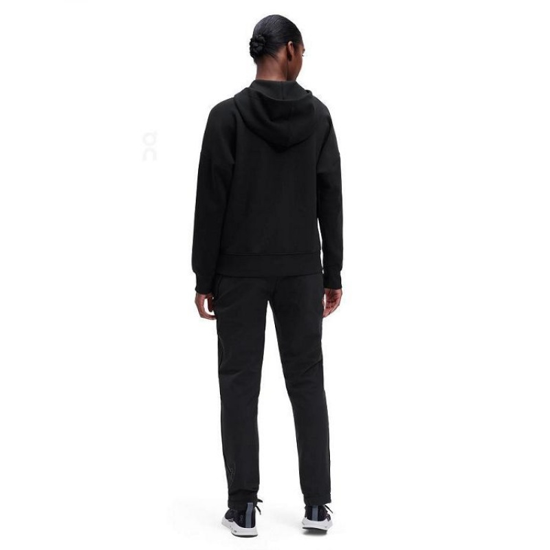 Sudadera On Cloud Zipped Mujer Black | UY_ON8558