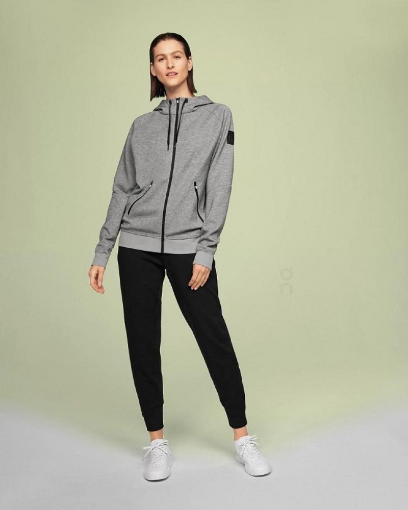 Sudadera On Cloud Zipped Mujer Grey | UY_ON9023