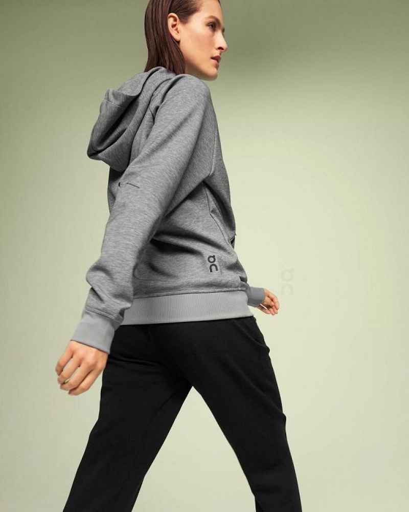 Sudadera On Cloud Zipped Mujer Grey | UY_ON9023