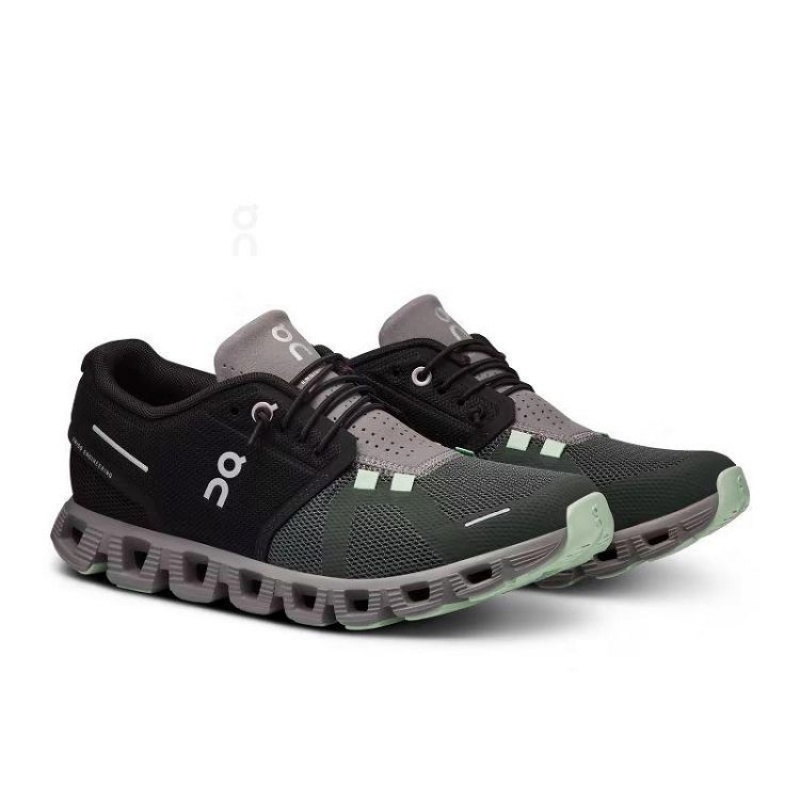 Zapatillas On Cloud Cloud 5 Mujer Black / Olive | UY_ON8294