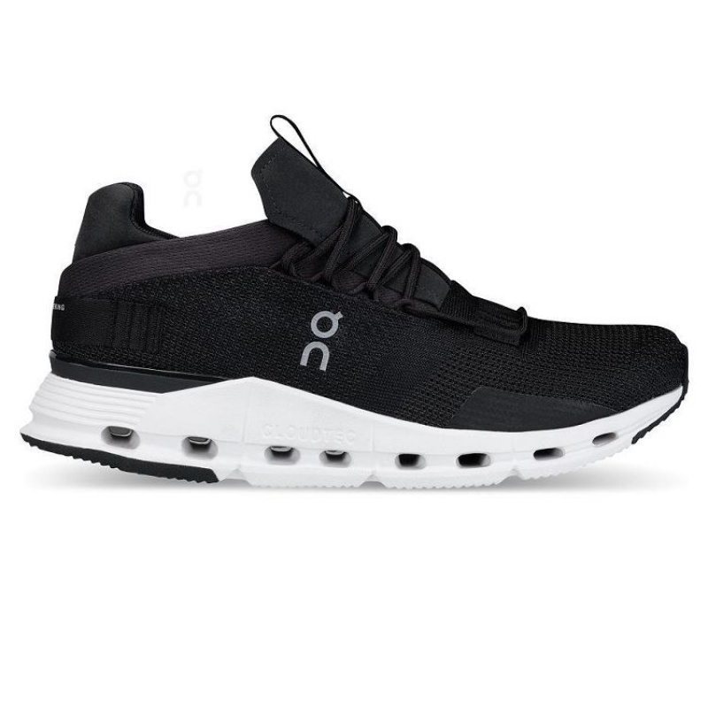 Zapatillas On Cloud Cloudnova Mujer Black / White | UY_ON8691