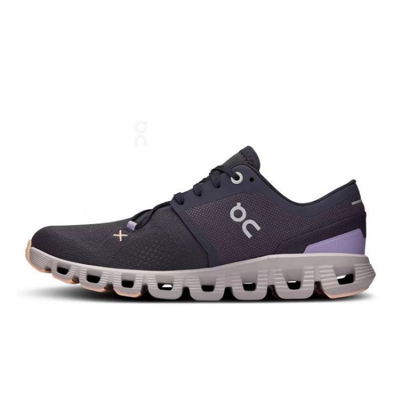 Zapatillas Running On Cloud Cloud X 3 Mujer Black / Purple | UY_ON8280