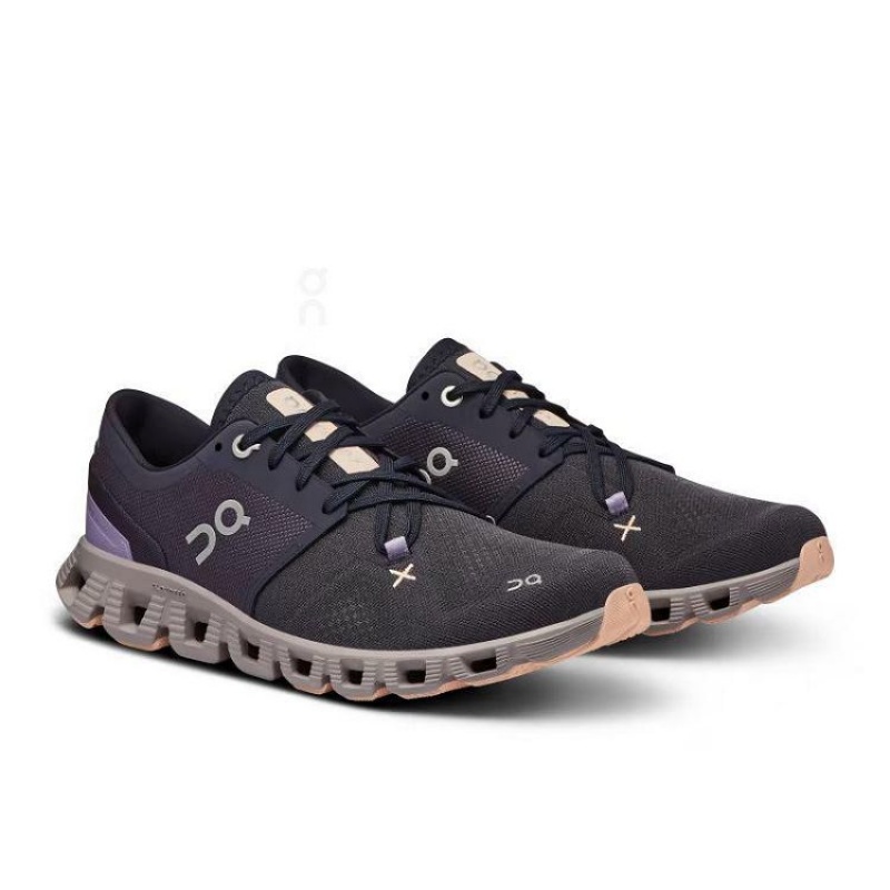 Zapatillas Running On Cloud Cloud X 3 Mujer Black / Purple | UY_ON8280