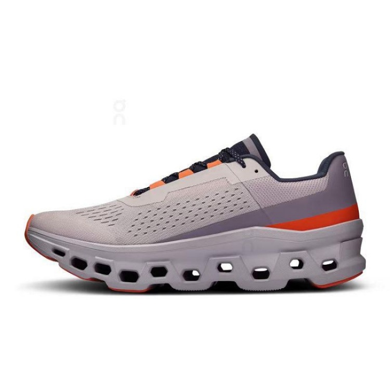 Zapatillas Running On Cloud Cloudmonster Hombre Grey / Red | UY_ON8055