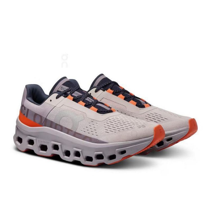 Zapatillas Running On Cloud Cloudmonster Hombre Grey / Red | UY_ON8055