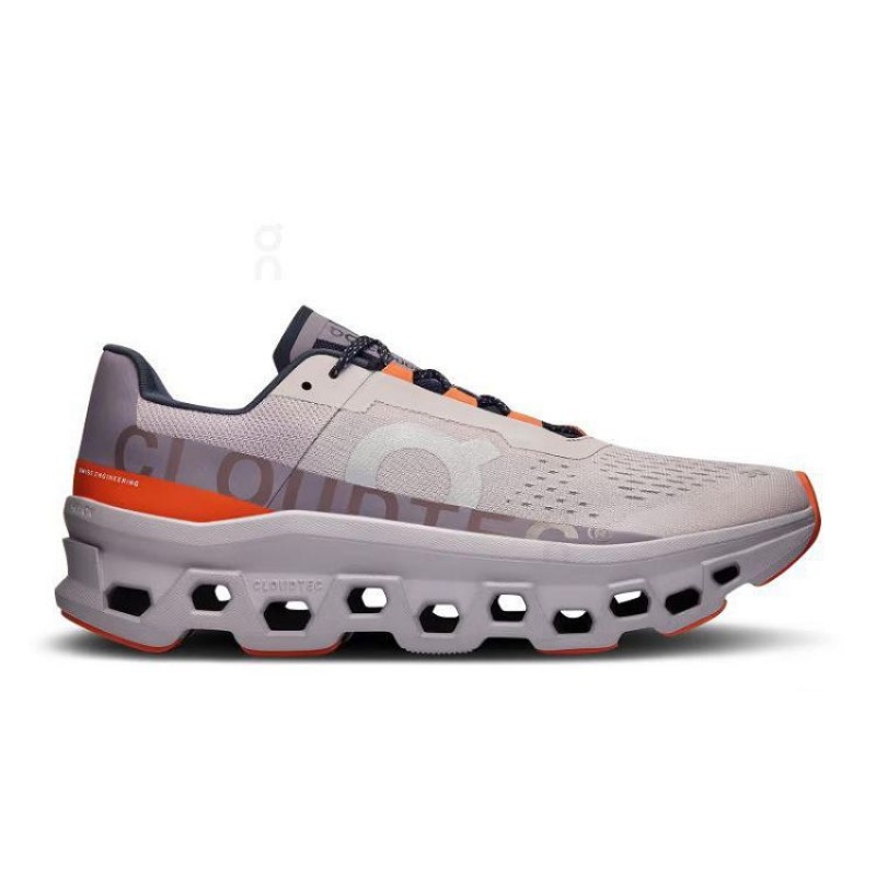 Zapatillas Running On Cloud Cloudmonster Hombre Grey / Red | UY_ON8055