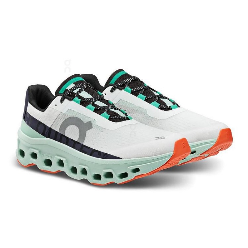 Zapatillas Running On Cloud Cloudmonster Hombre White / Turquoise | UY_ON8339