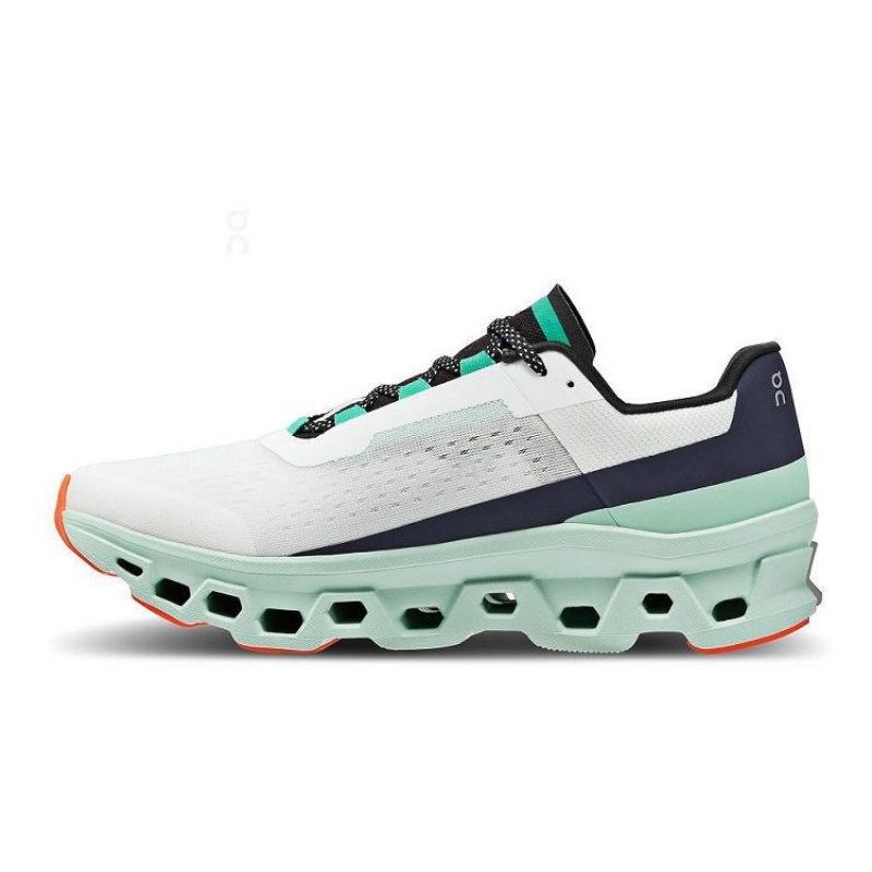 Zapatillas Running On Cloud Cloudmonster Hombre White / Turquoise | UY_ON8339