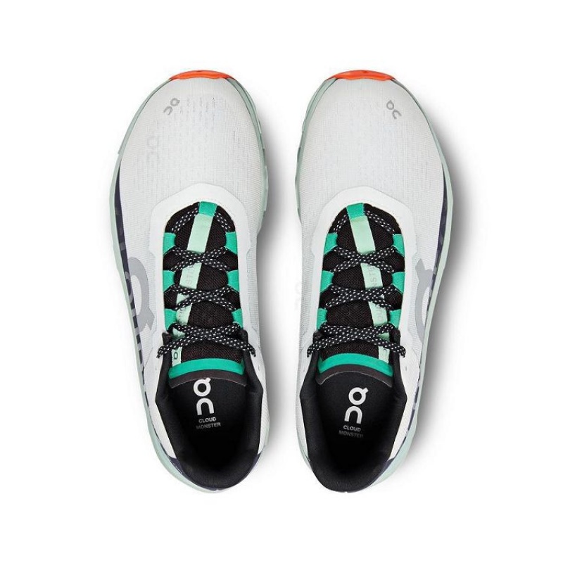 Zapatillas Running On Cloud Cloudmonster Hombre White / Turquoise | UY_ON8339