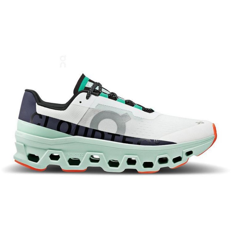 Zapatillas Running On Cloud Cloudmonster Hombre White / Turquoise | UY_ON8339