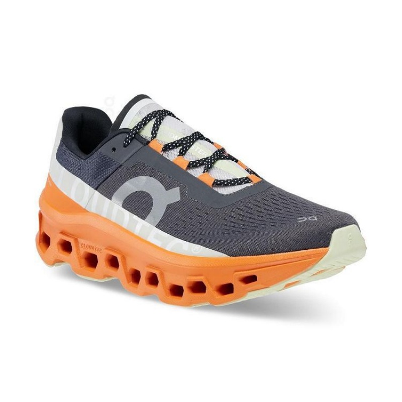 Zapatillas Running On Cloud Cloudmonster Hombre Grey / Orange | UY_ON8312