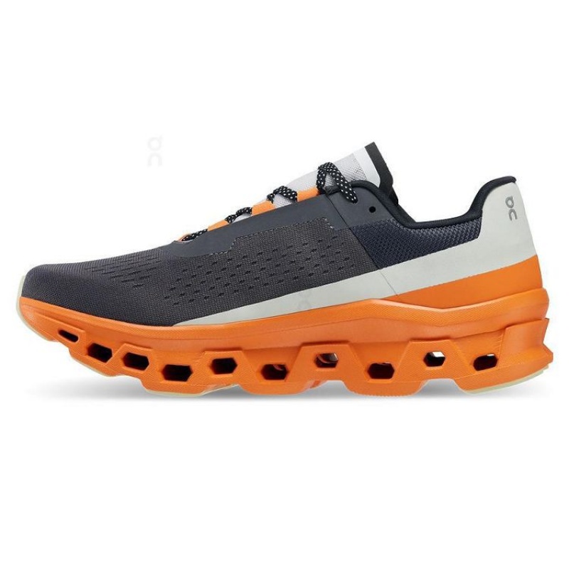 Zapatillas Running On Cloud Cloudmonster Hombre Grey / Orange | UY_ON8312