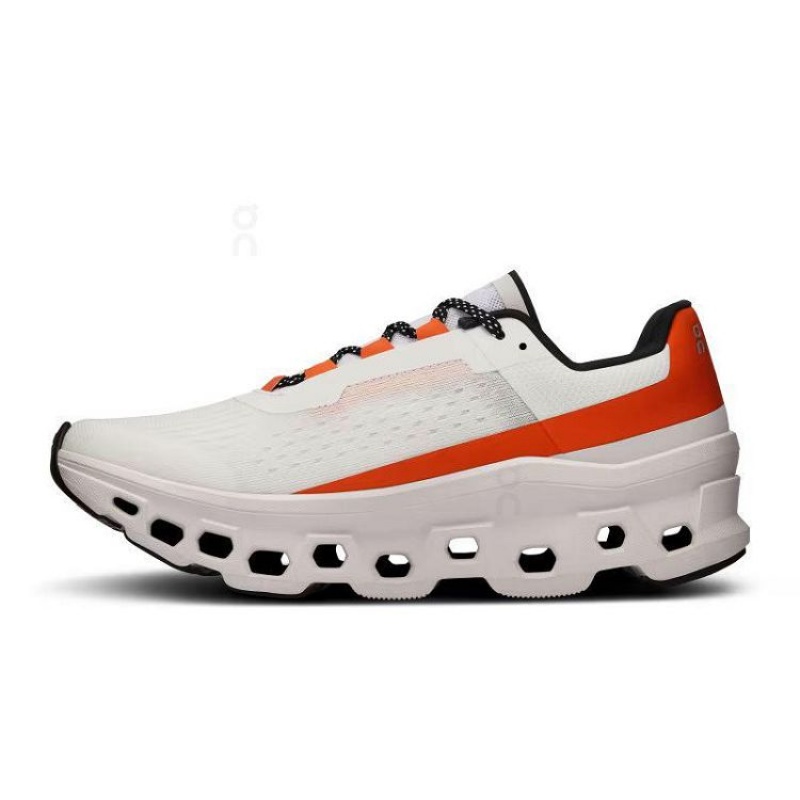 Zapatillas Running On Cloud Cloudmonster Mujer White / Orange | UY_ON8879