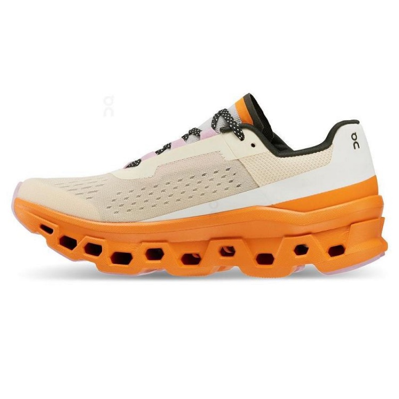 Zapatillas Running On Cloud Cloudmonster Mujer Beige / Orange | UY_ON8357