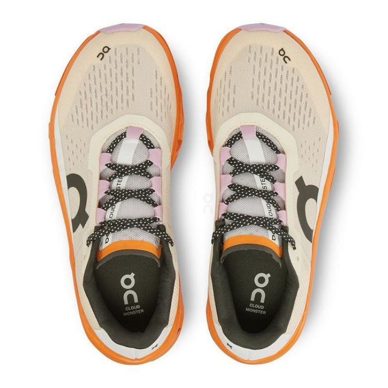 Zapatillas Running On Cloud Cloudmonster Mujer Beige / Orange | UY_ON8357