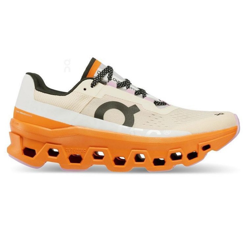 Zapatillas Running On Cloud Cloudmonster Mujer Beige / Orange | UY_ON8357