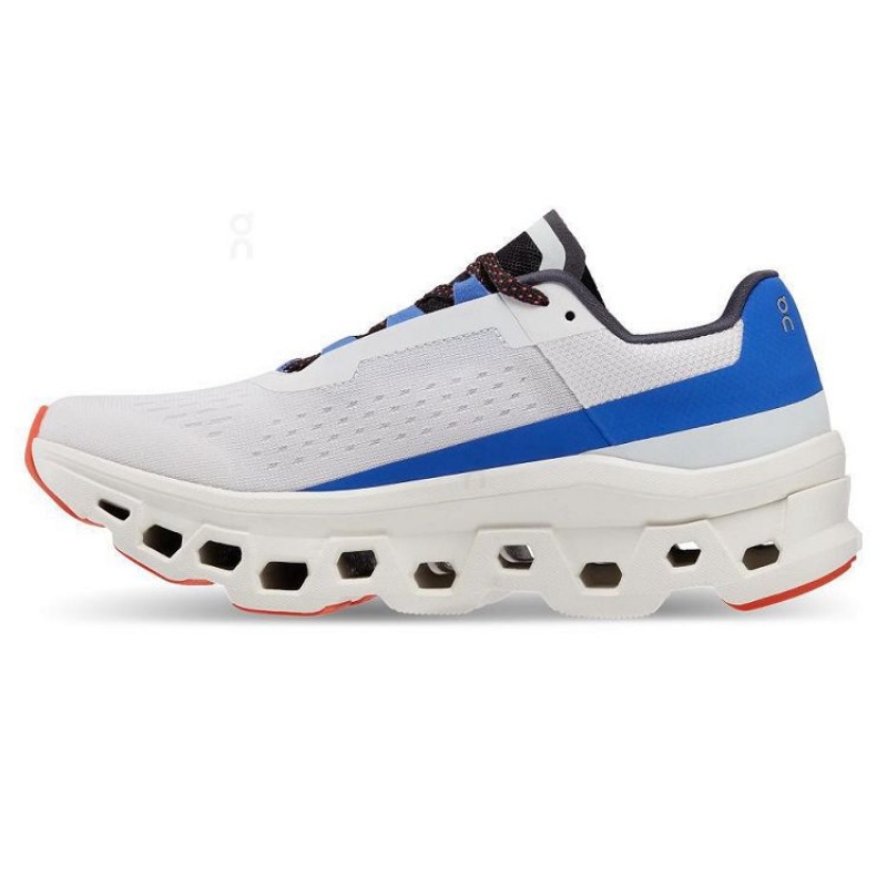 Zapatillas Running On Cloud Cloudmonster Mujer White / Blue | UY_ON8447