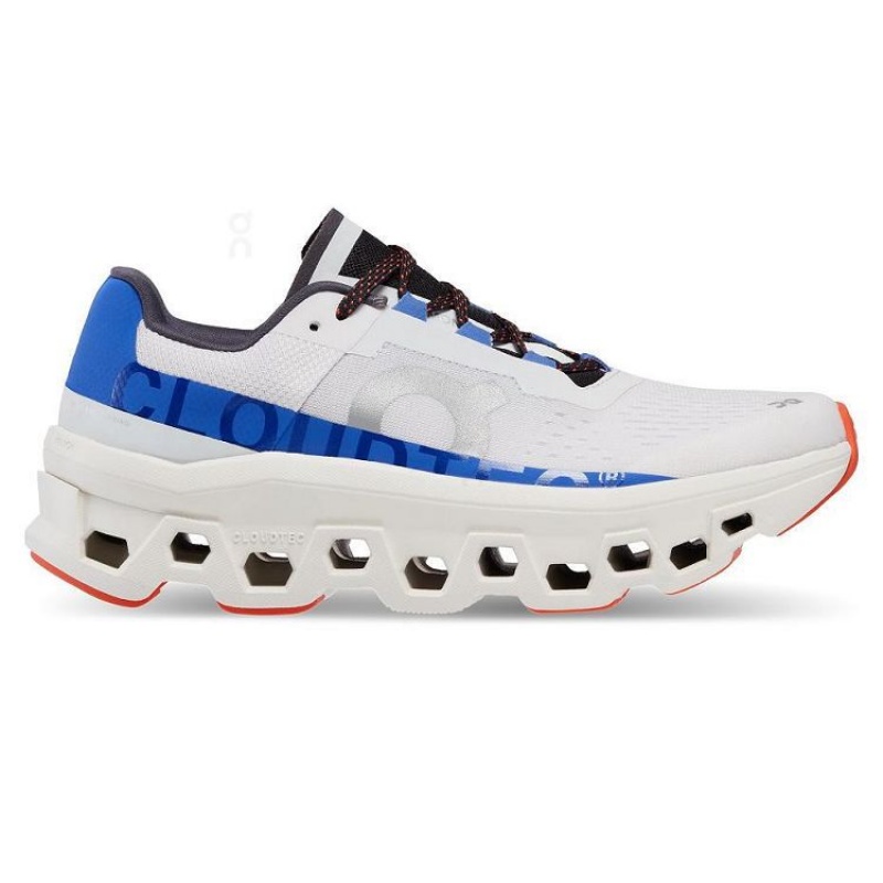 Zapatillas Running On Cloud Cloudmonster Mujer White / Blue | UY_ON8447