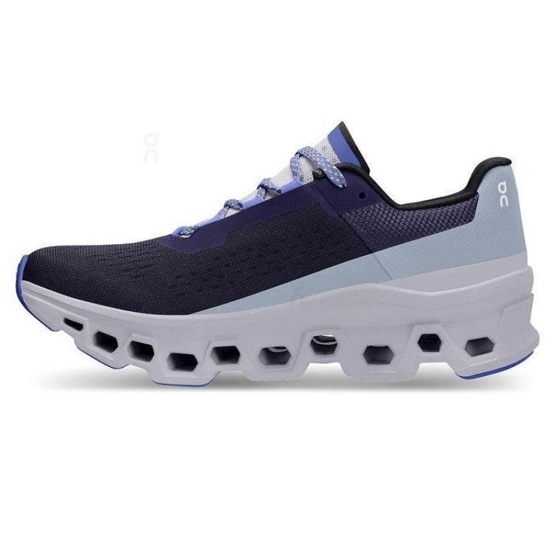 Zapatillas Running On Cloud Cloudmonster Mujer White / Navy | UY_ON8551