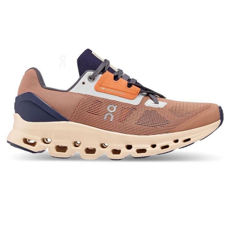 Zapatillas Running On Cloud Cloudstratus Mujer Brown | UY_ON8799