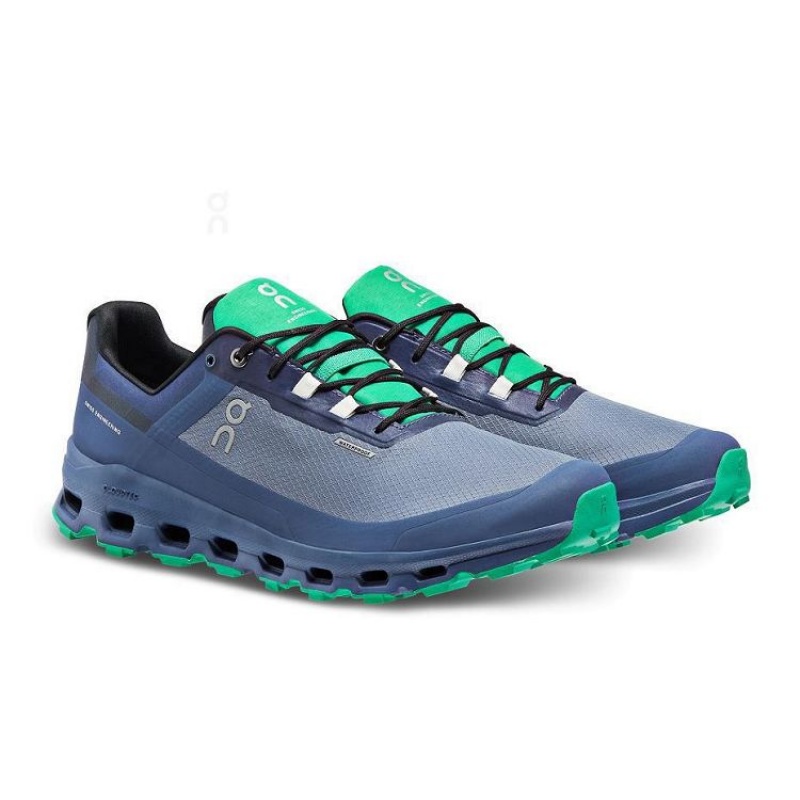 Zapatillas Trail Running On Cloud Cloudvista Waterproof Hombre Blue | UY_ON8213