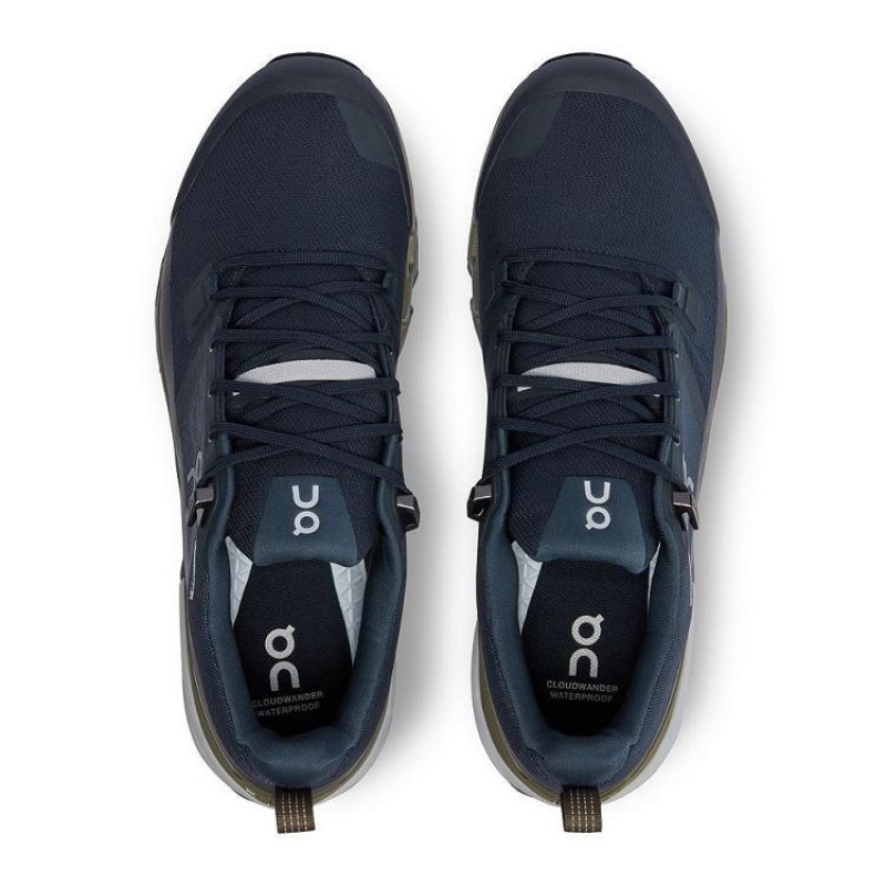 Zapatillas de Senderismo On Cloud Cloudwander Waterproof Hombre Navy | UY_ON8462