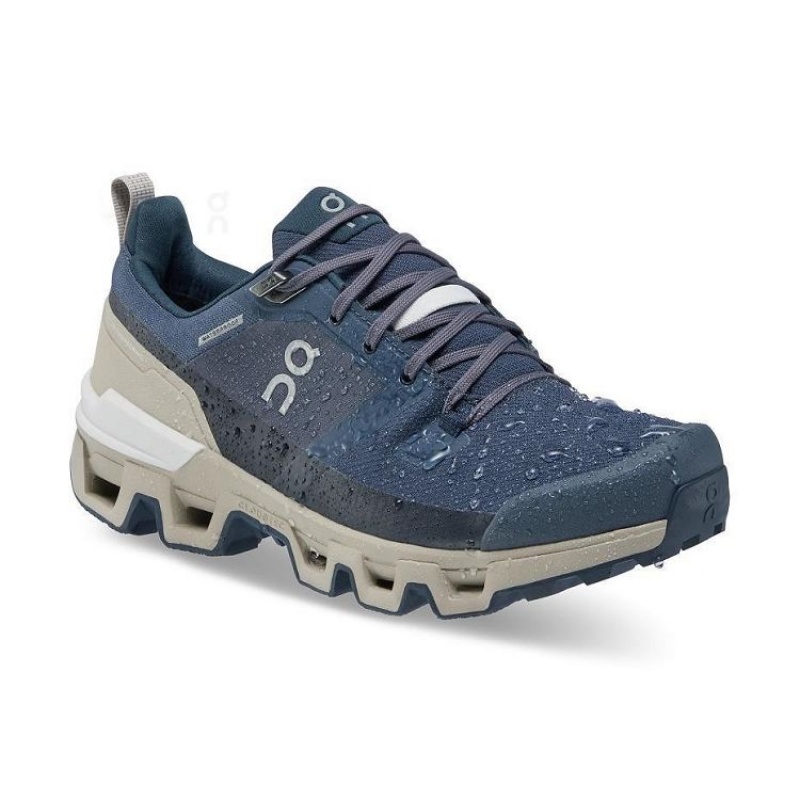 Zapatillas de Senderismo On Cloud Cloudwander Waterproof Mujer Navy | UY_ON8114