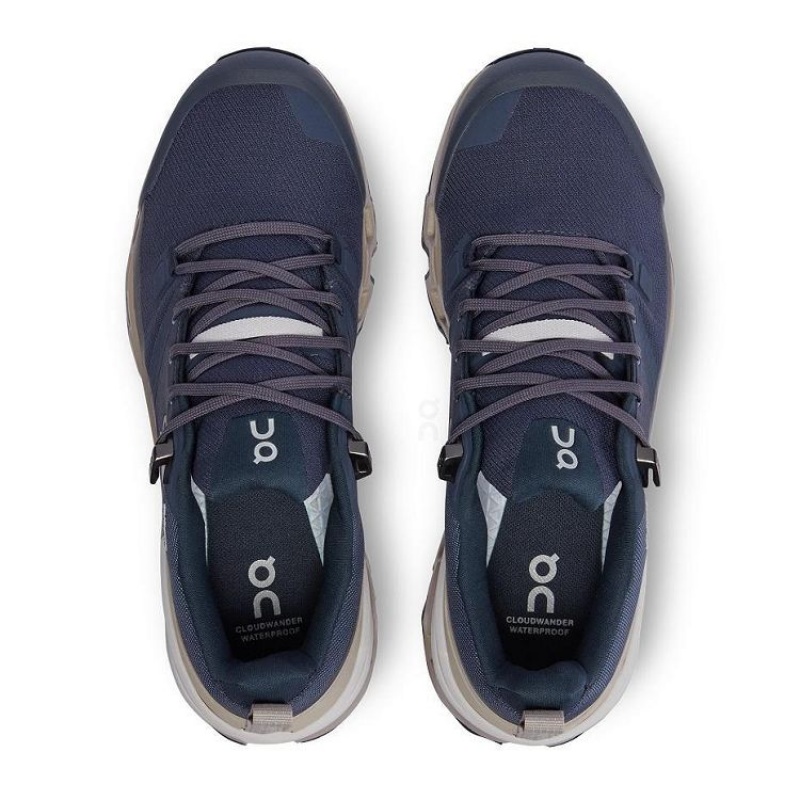 Zapatillas de Senderismo On Cloud Cloudwander Waterproof Mujer Navy | UY_ON8114