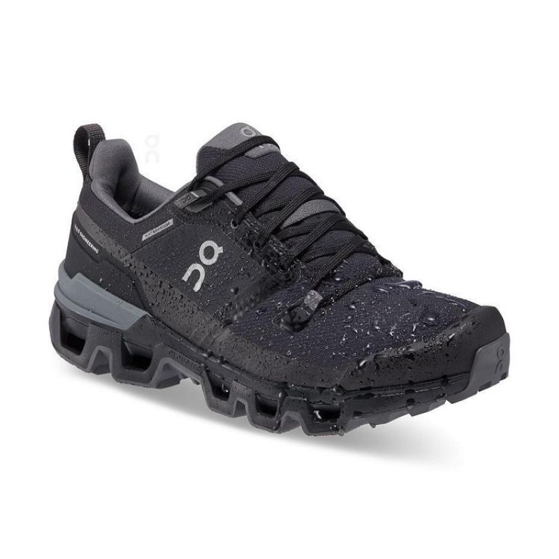 Zapatillas de Senderismo On Cloud Cloudwander Waterproof Mujer Black | UY_ON8976