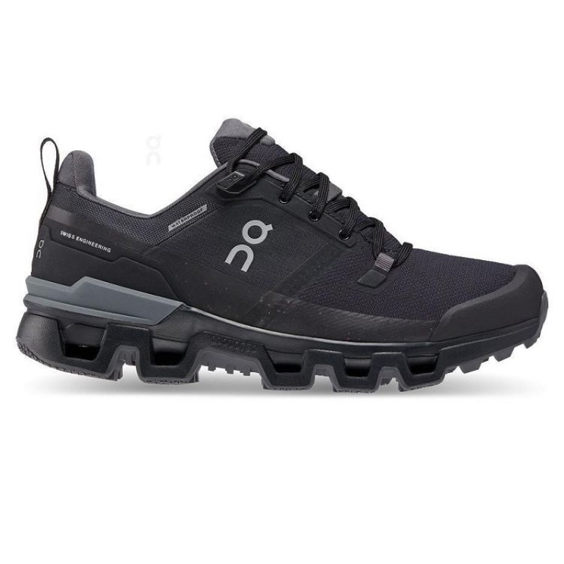 Zapatillas de Senderismo On Cloud Cloudwander Waterproof Mujer Black | UY_ON8976